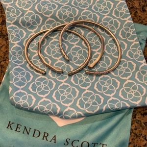 KENDRA SCOTT SET OF 3 CUFF BRACELETS !!😍🎉